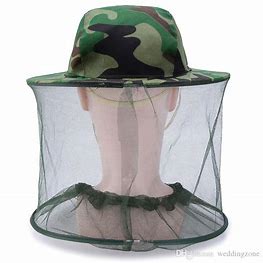 Sombrero Protector Con Red Repelente de Mosquitos Camuflaje